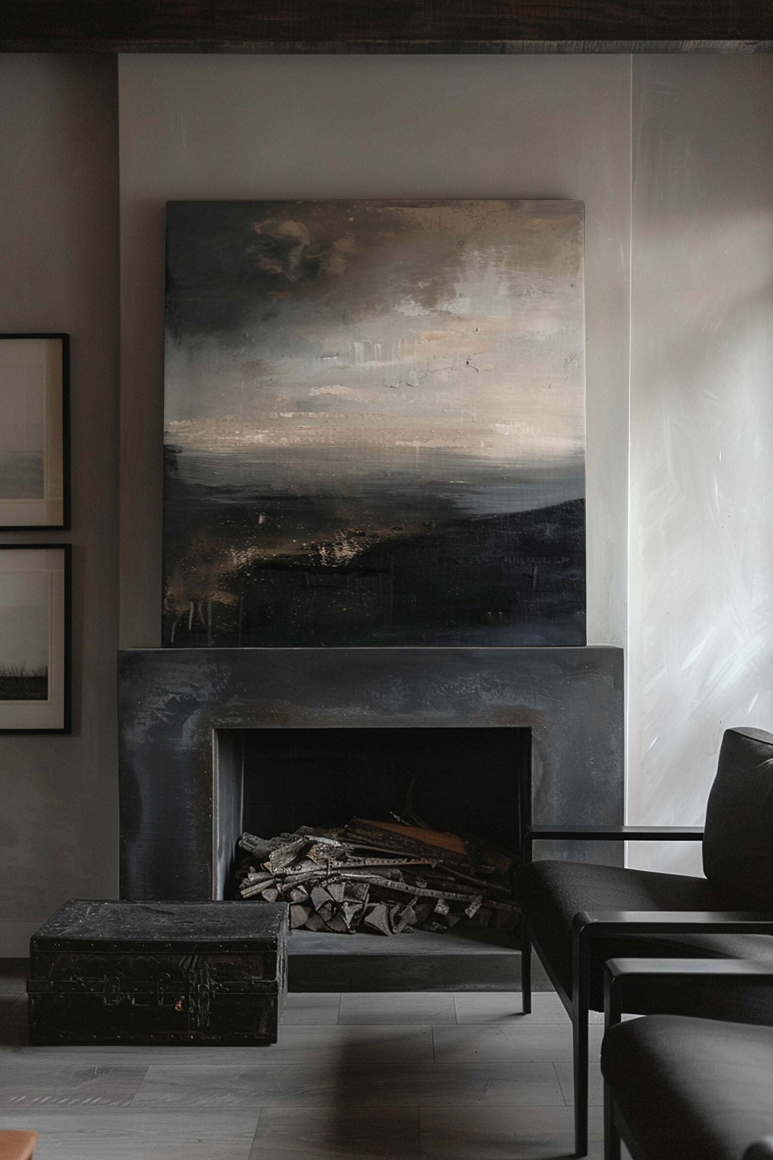 Obscure Landscape Oil Painting, Melancholy Art #TB 031