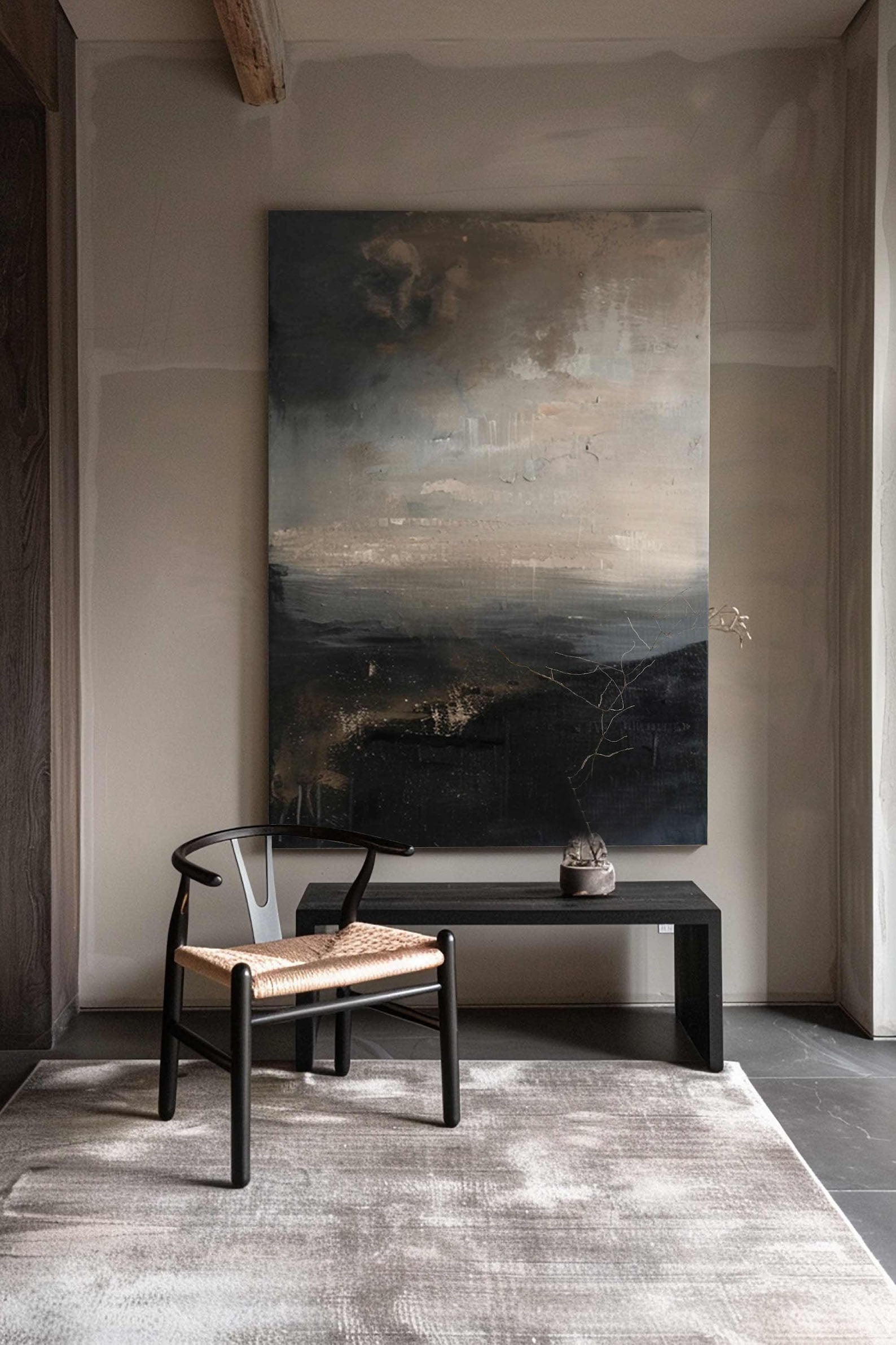 Obscure Landscape Decor Painting, Modern Art Style