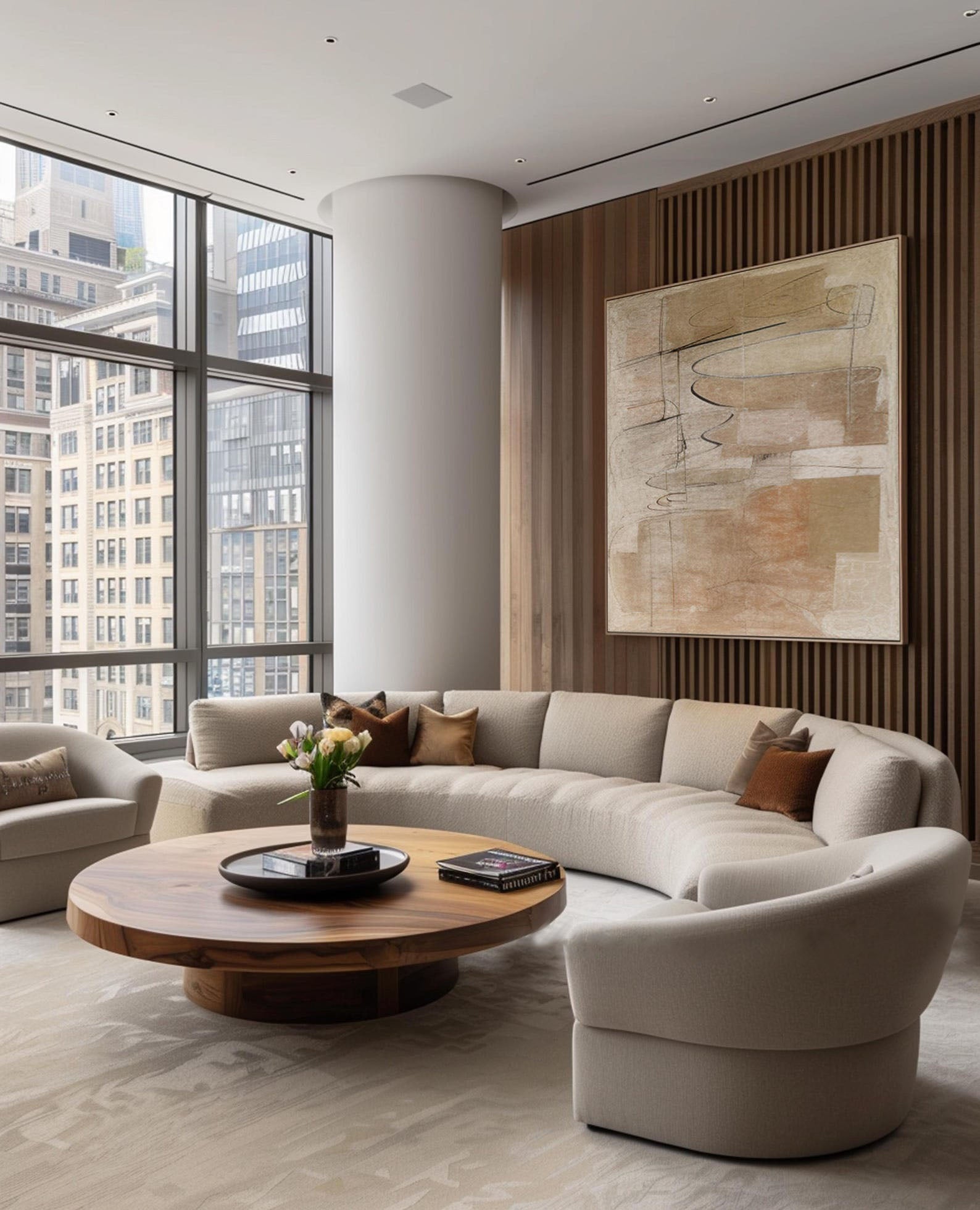 Modern Abstract Drawing - Black Line Texture Shapes #TB 025