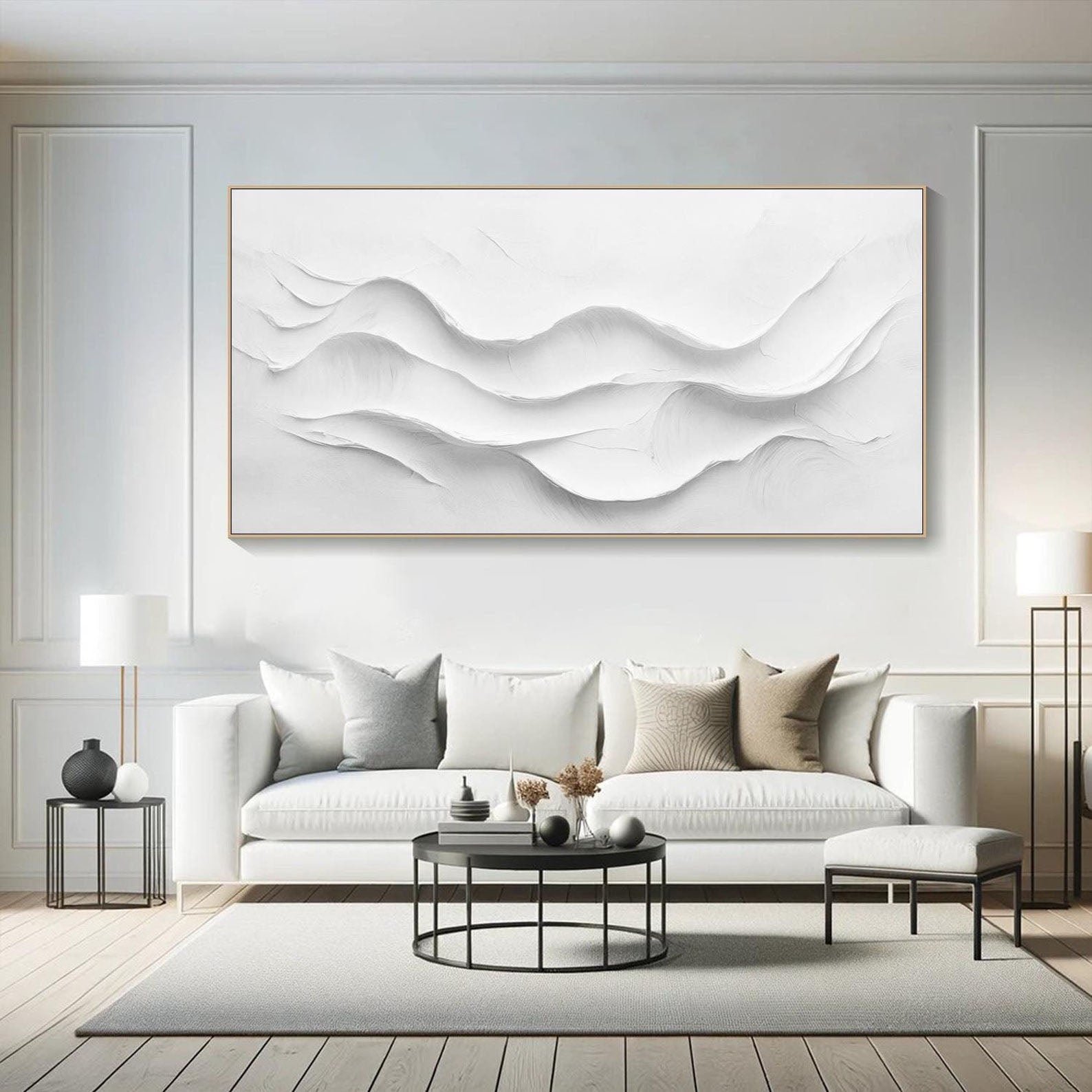 3D White Texture Wall Art - Modern Home Decoration #TB 011