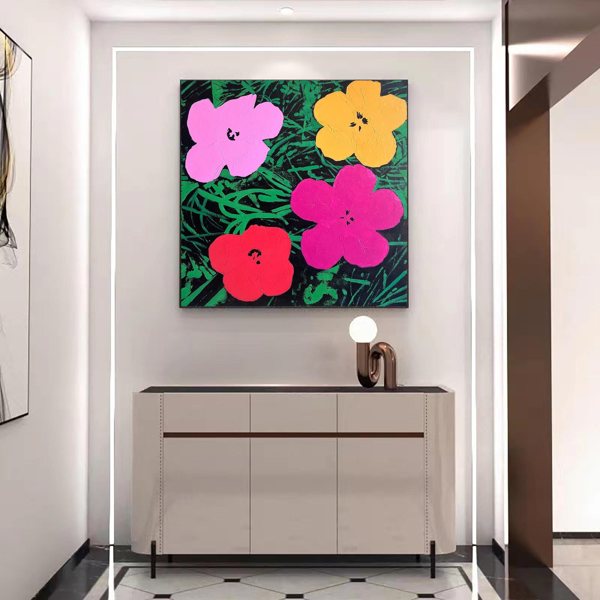 Unique Pop Floral Art Wall Painting #TB 009