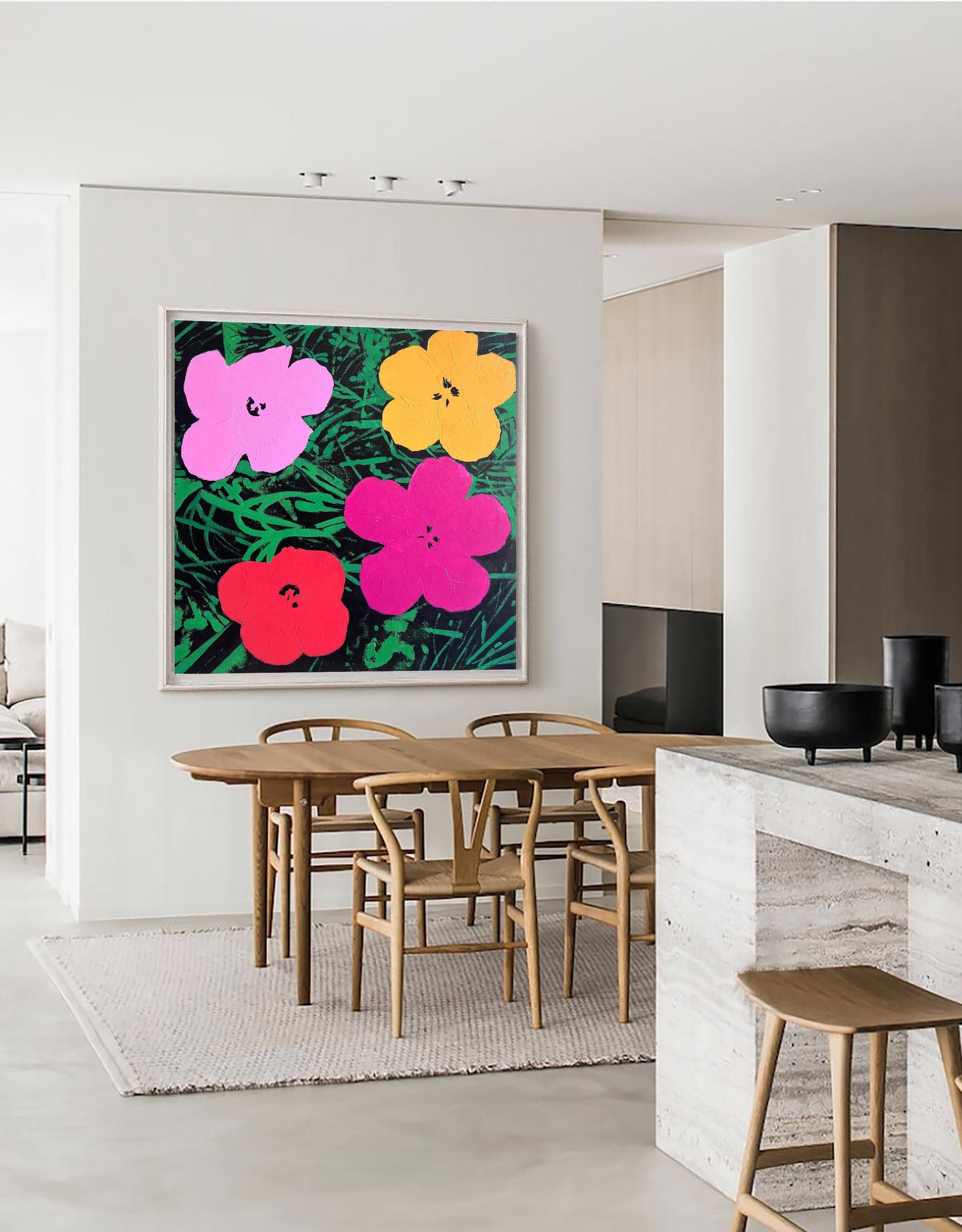 Unique Pop Floral Art Wall Painting #TB 009
