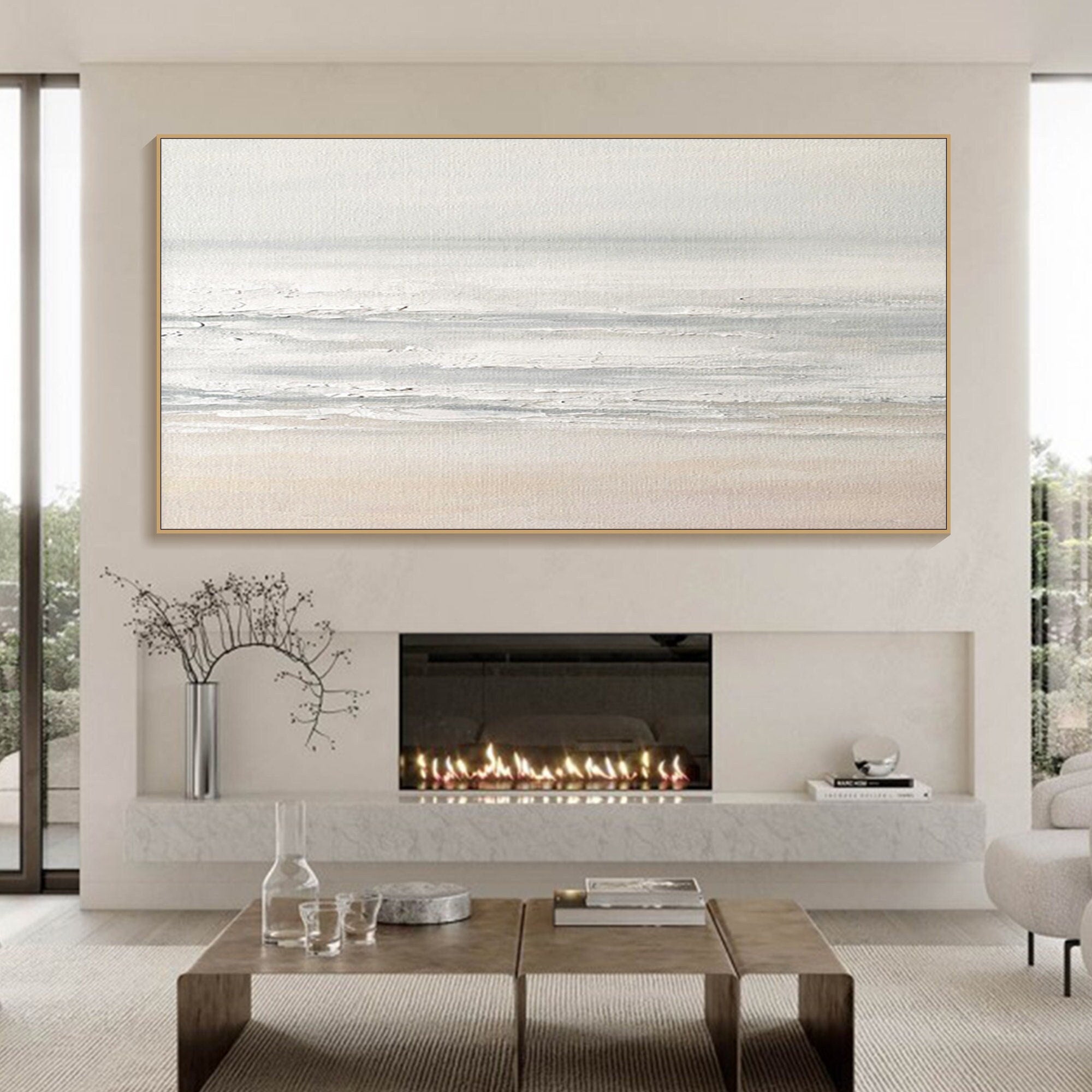Textured Ocean Wave Painting | Original Coastal Landscape Canvas Art #TB 089