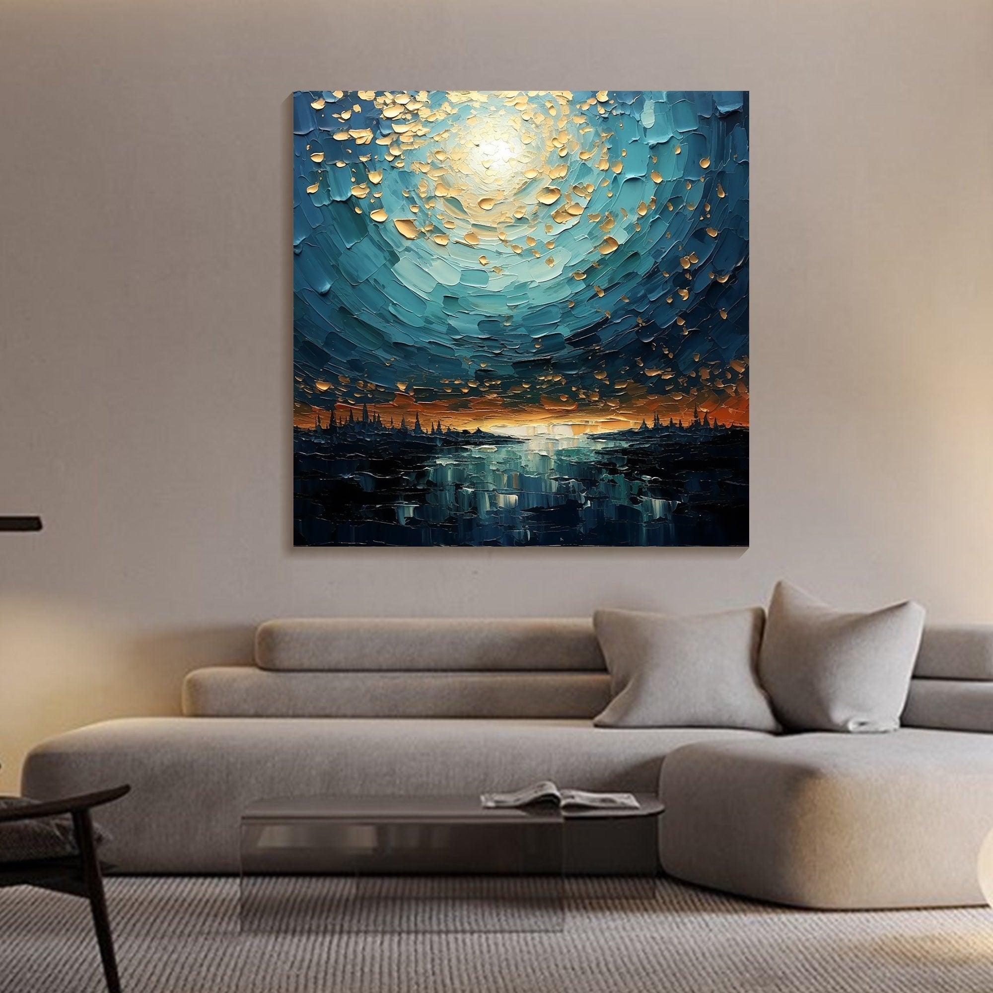 Textured Seascape Art Wall Painting #TB 016