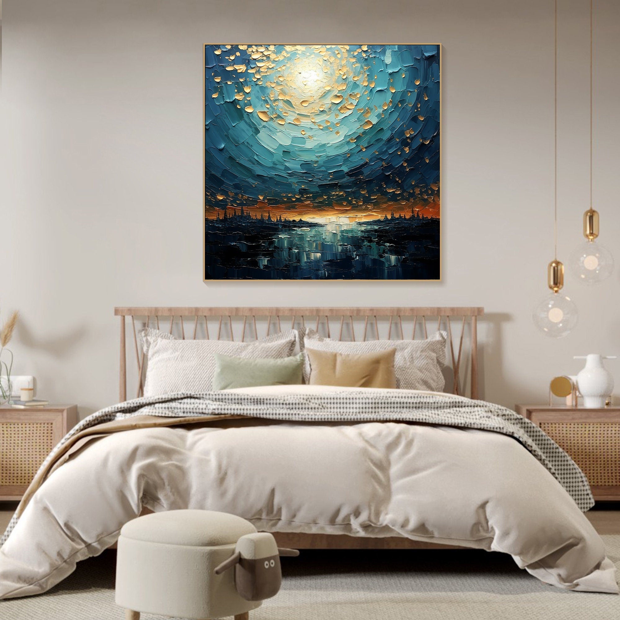 Textured Seascape Art Wall Painting #TB 016