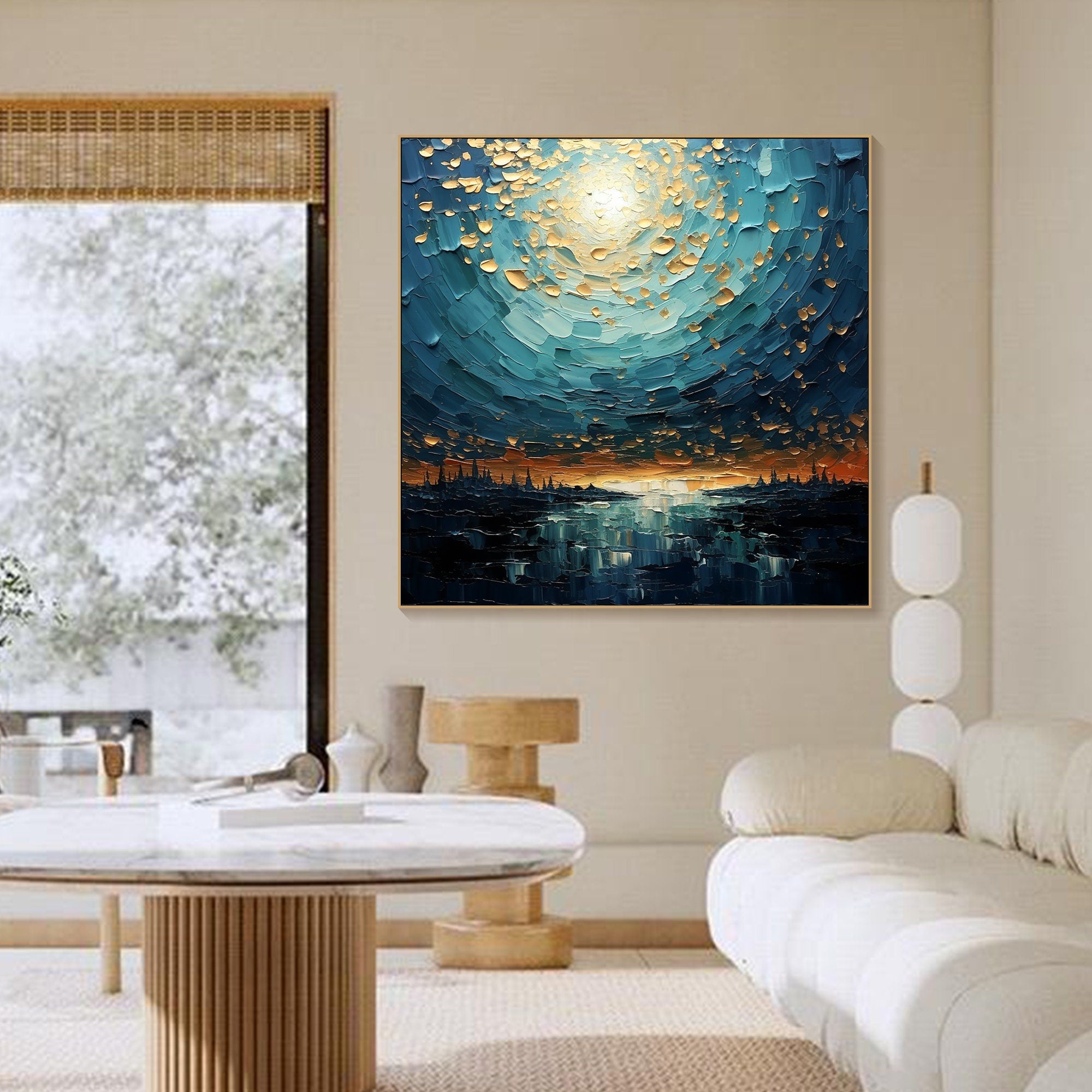 Textured Seascape Art Wall Painting #TB 016