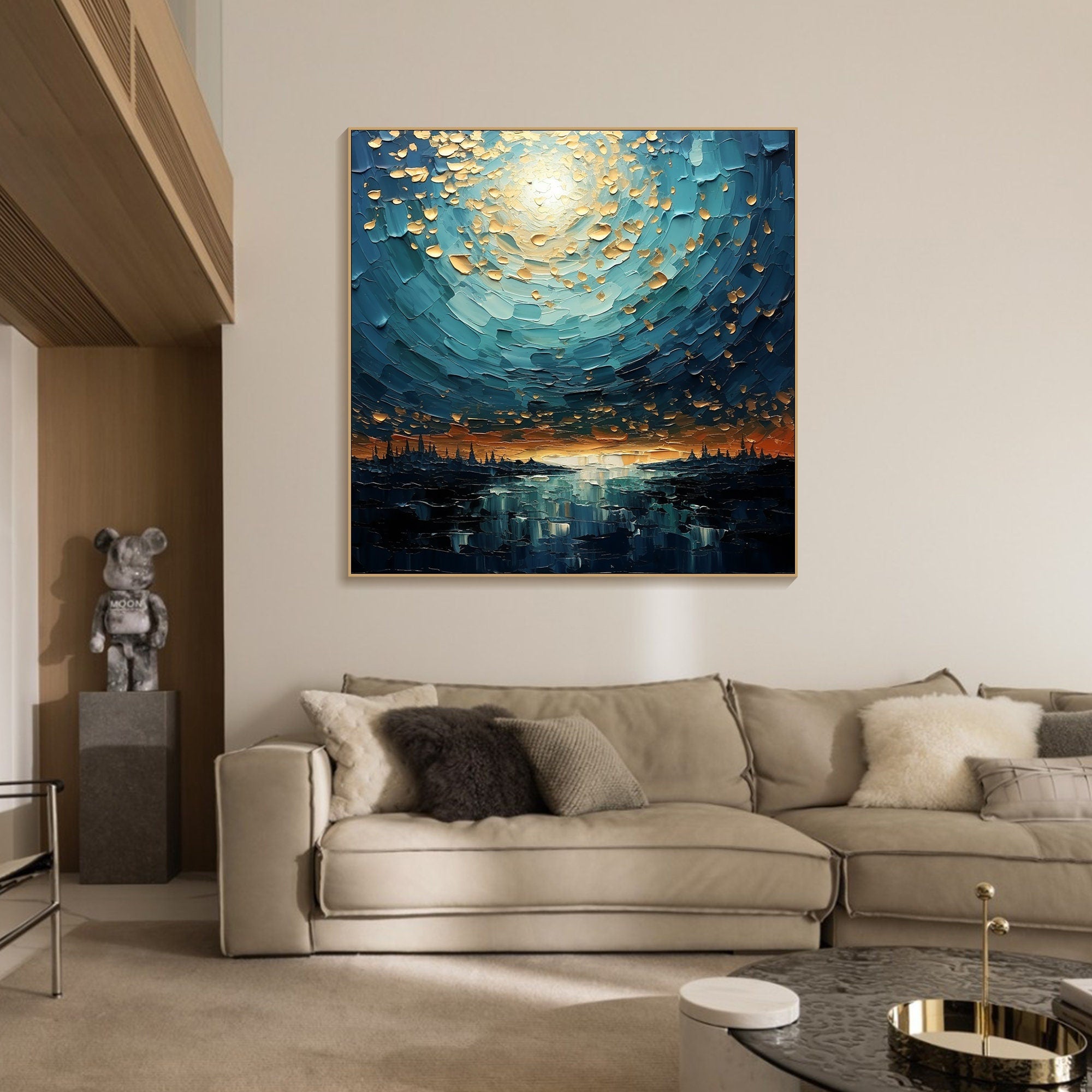 Textured Seascape Art Wall Painting #TB 016