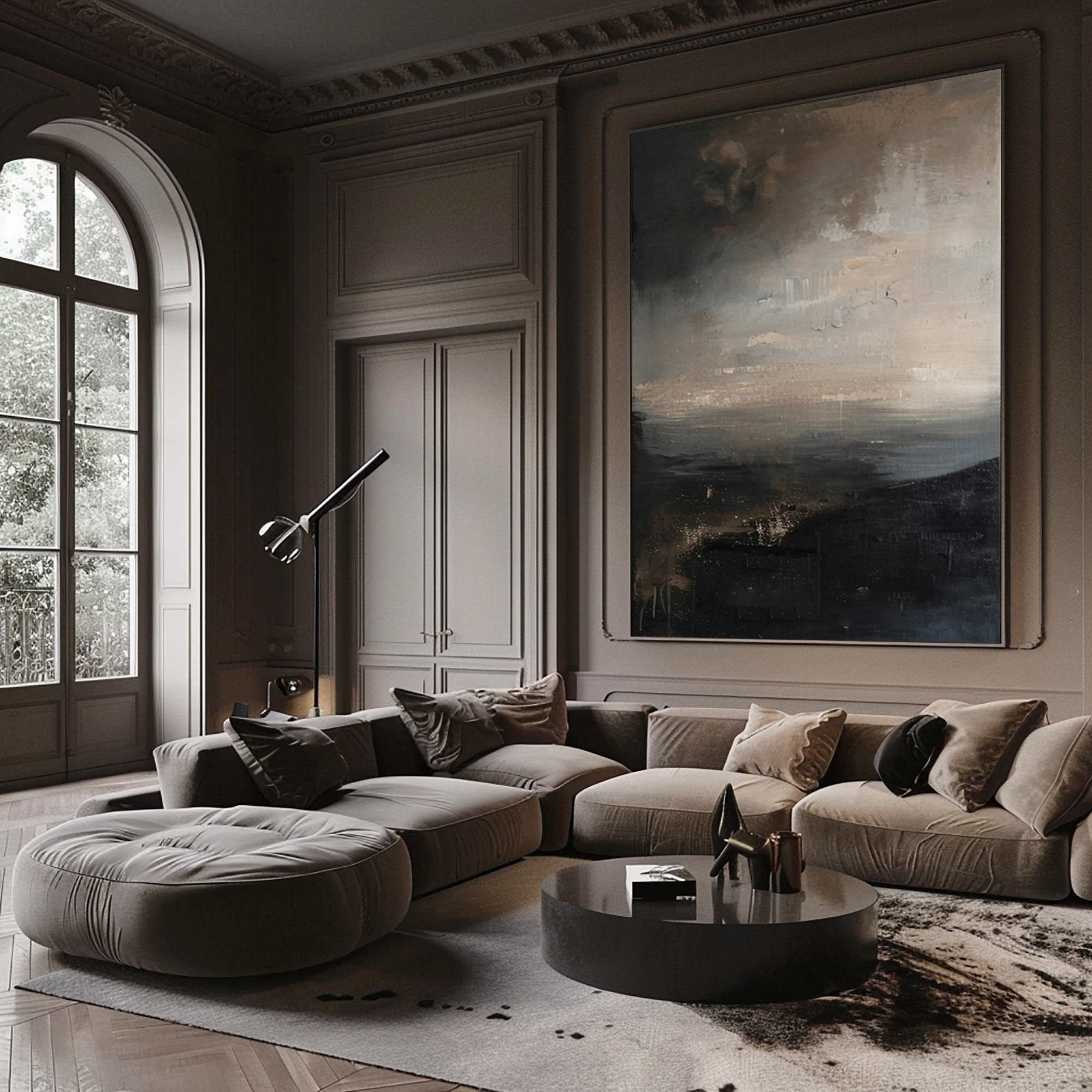 Obscure Landscape Oil Painting, Melancholy Art #TB 031