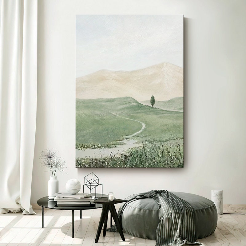 Tranquil Landscape Triptych | Handcrafted Mountain Oil Paintings #ZZ 001