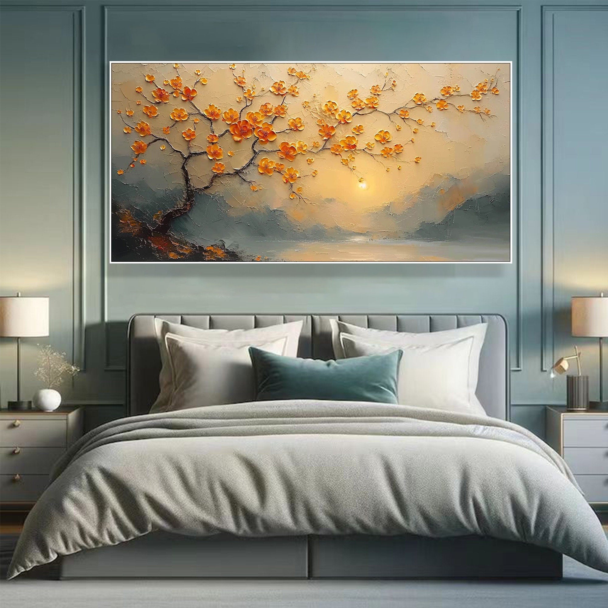 3D Blossom Tree Painting - Textured Floral Landscapet #TC 006