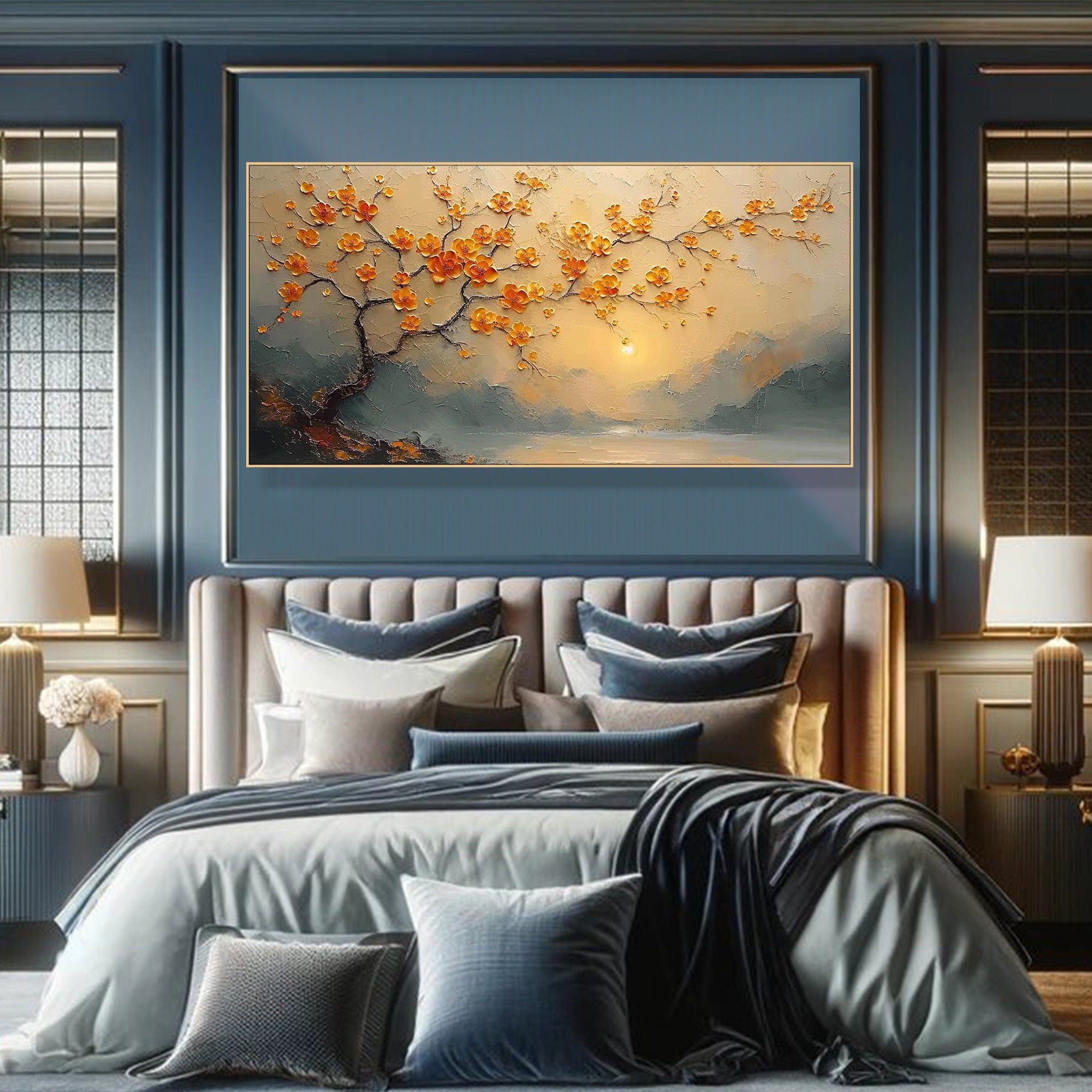 3D Blossom Tree Painting - Textured Floral Landscapet #TC 006
