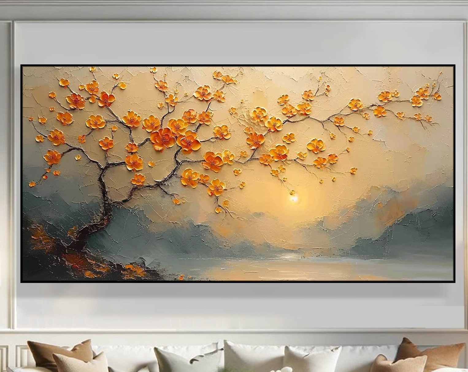 3D Blossom Tree Painting - Textured Floral Landscapet #TC 006