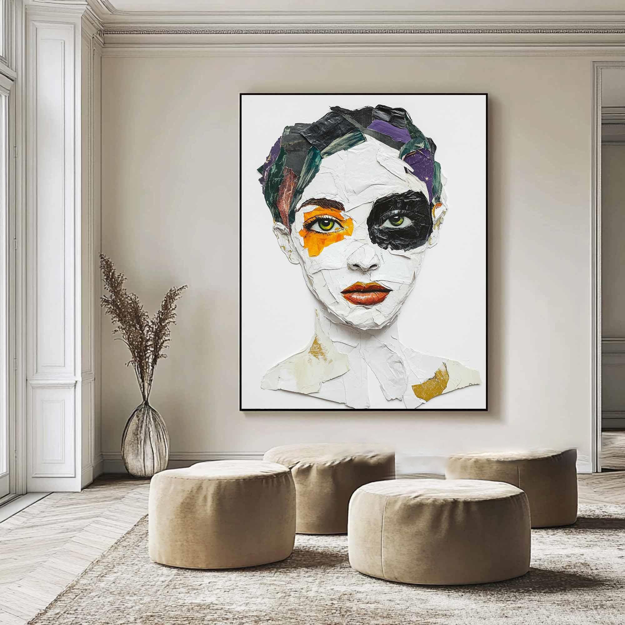 Abstract Figure Oil Painting, Modern Style Wall Art