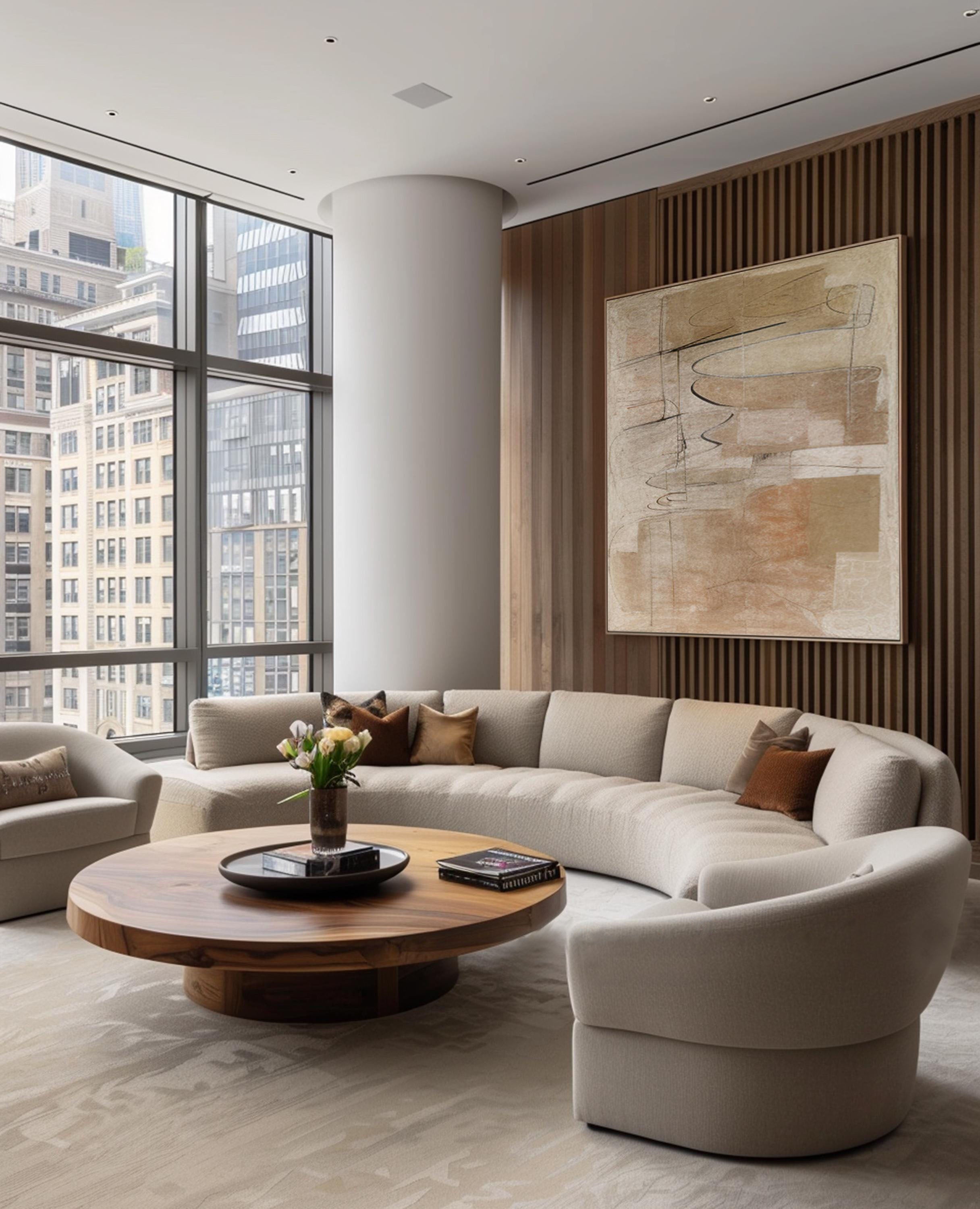 Modern Abstract Drawing - Black Line Texture Shapes #TB 025