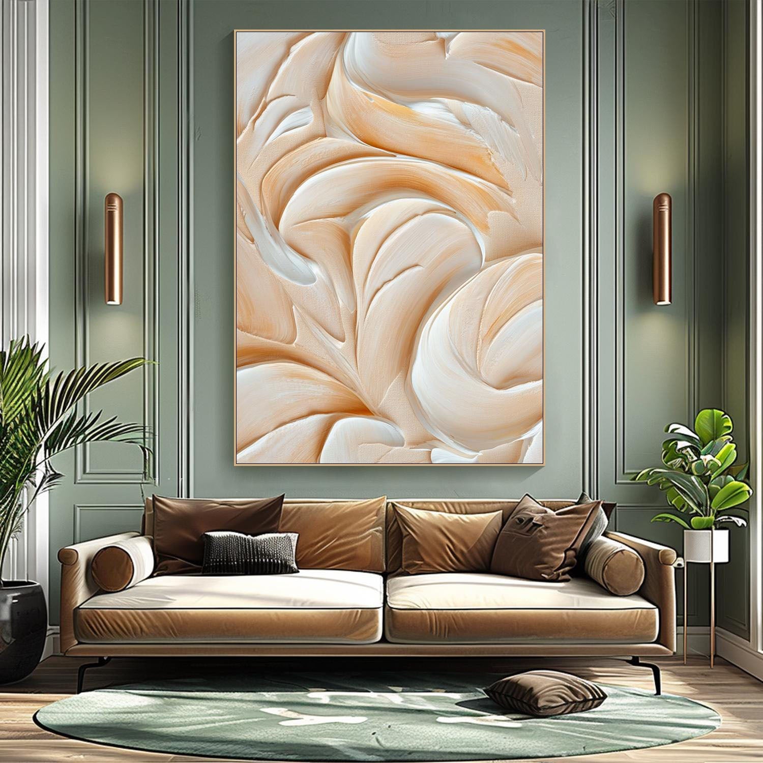 Textured Abstract Wall Art in Neutral Tones