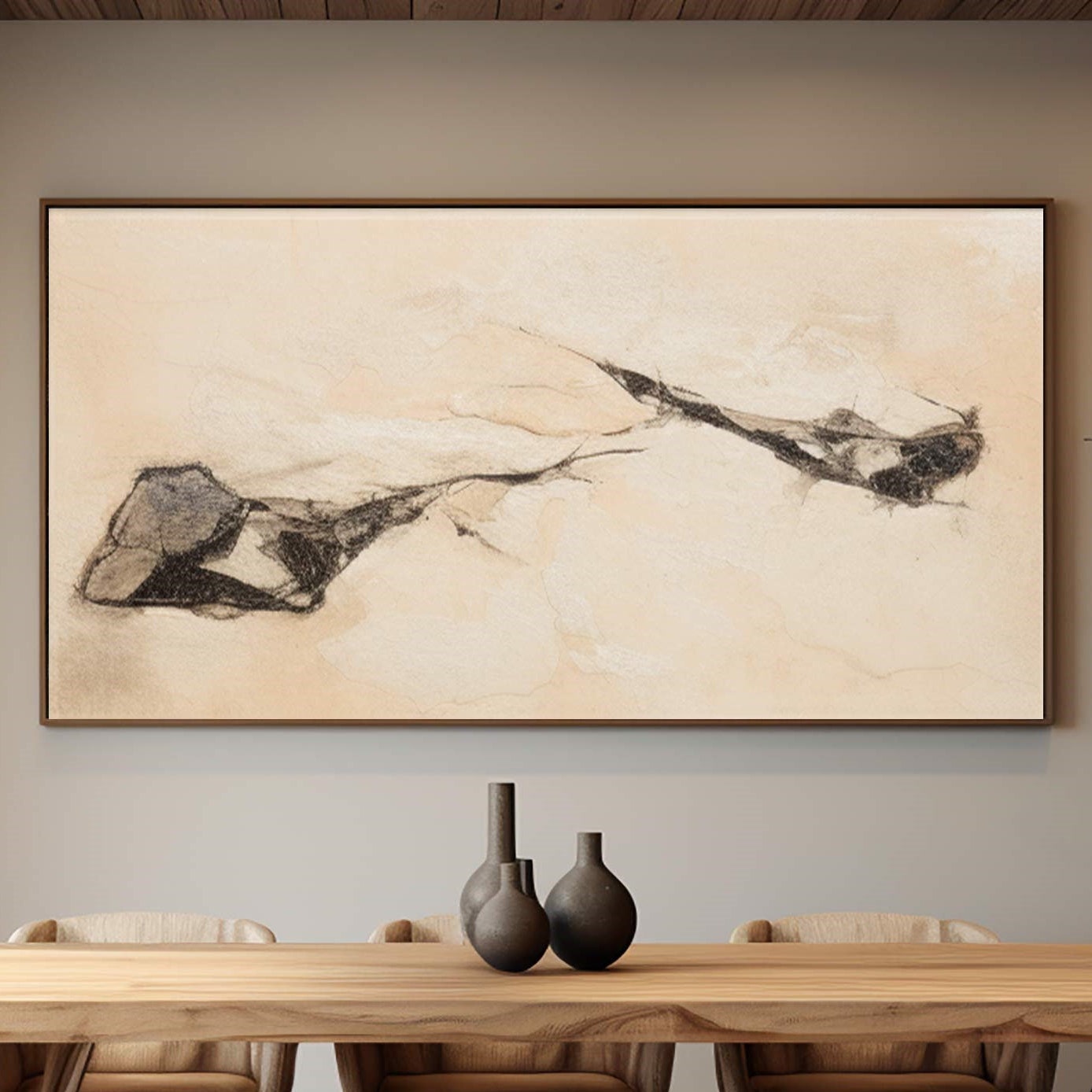 Refined Line Abstract Drawing - Modern Minimalist Style