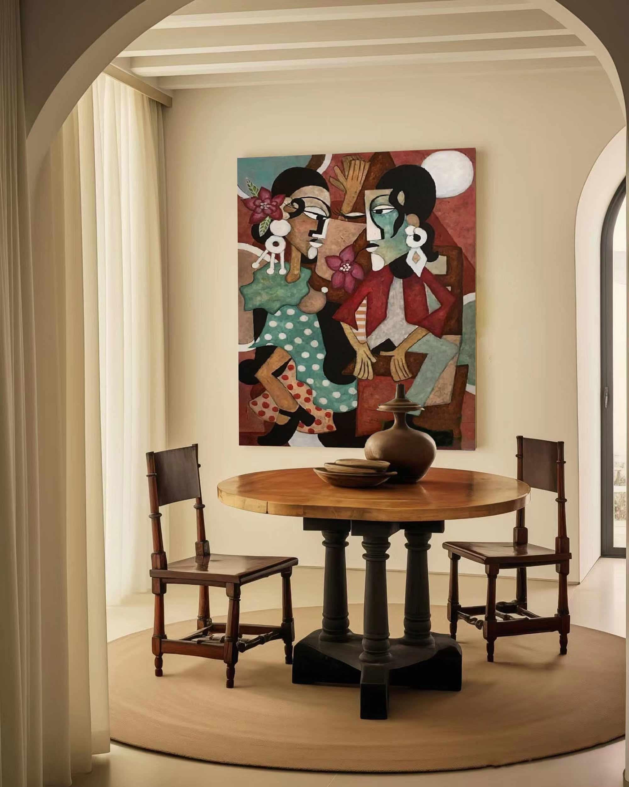 Stylized Figurative Oil Painting - Modern Decorative Art #TB 007