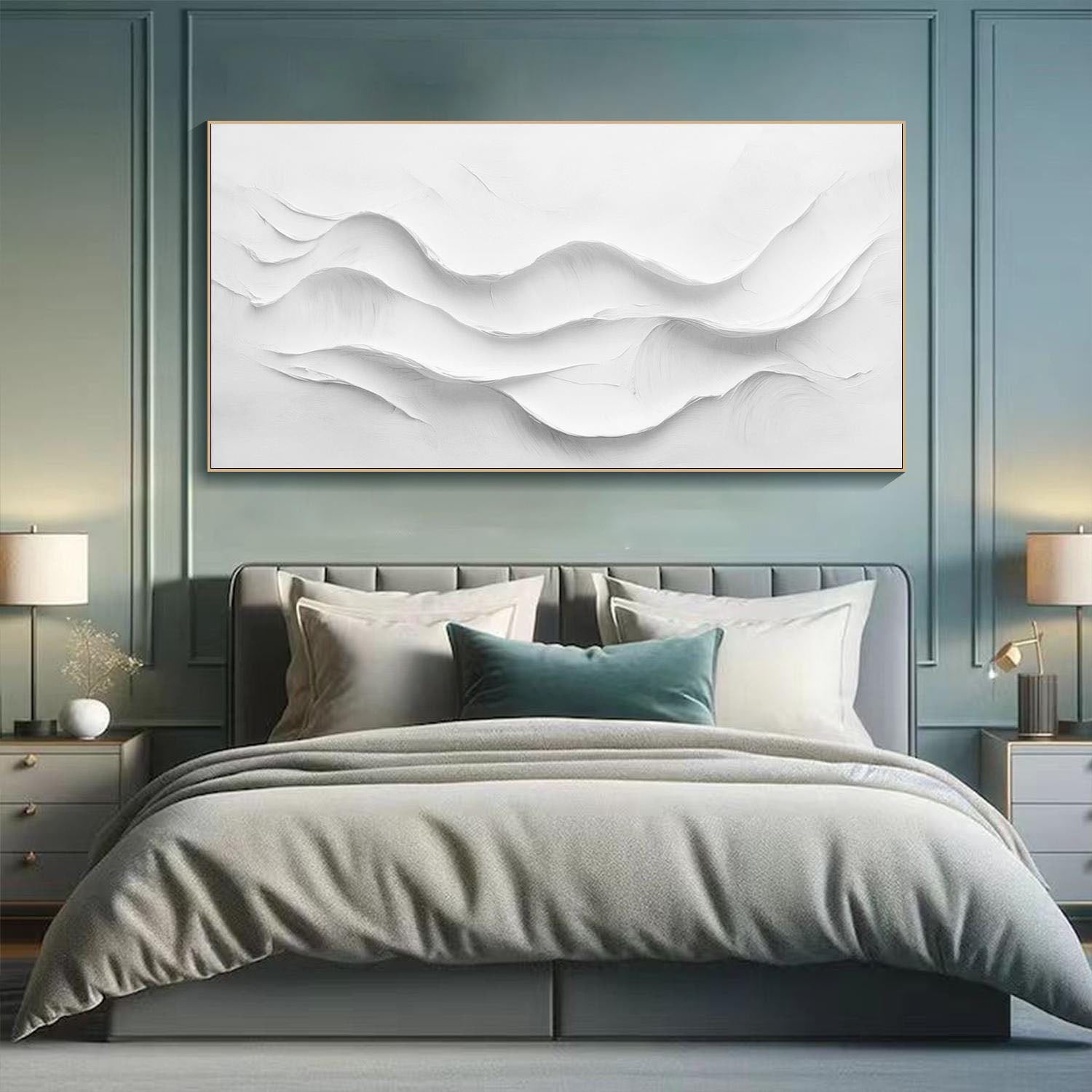 3D White Texture Wall Art - Modern Home Decoration #TB 011