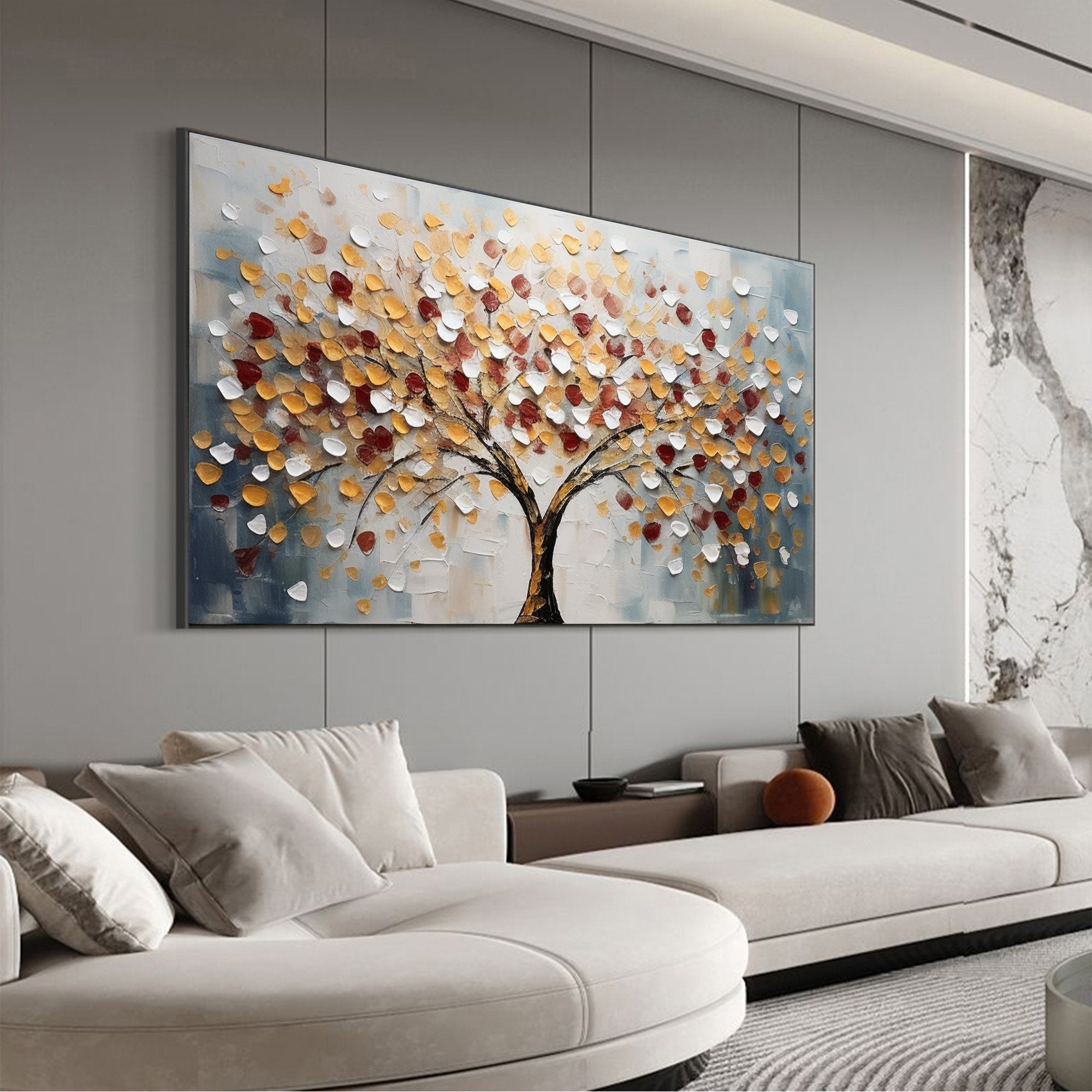 Tree of Life Wall Art | Large Textured Landscape Painting Canvas #ZZ 179