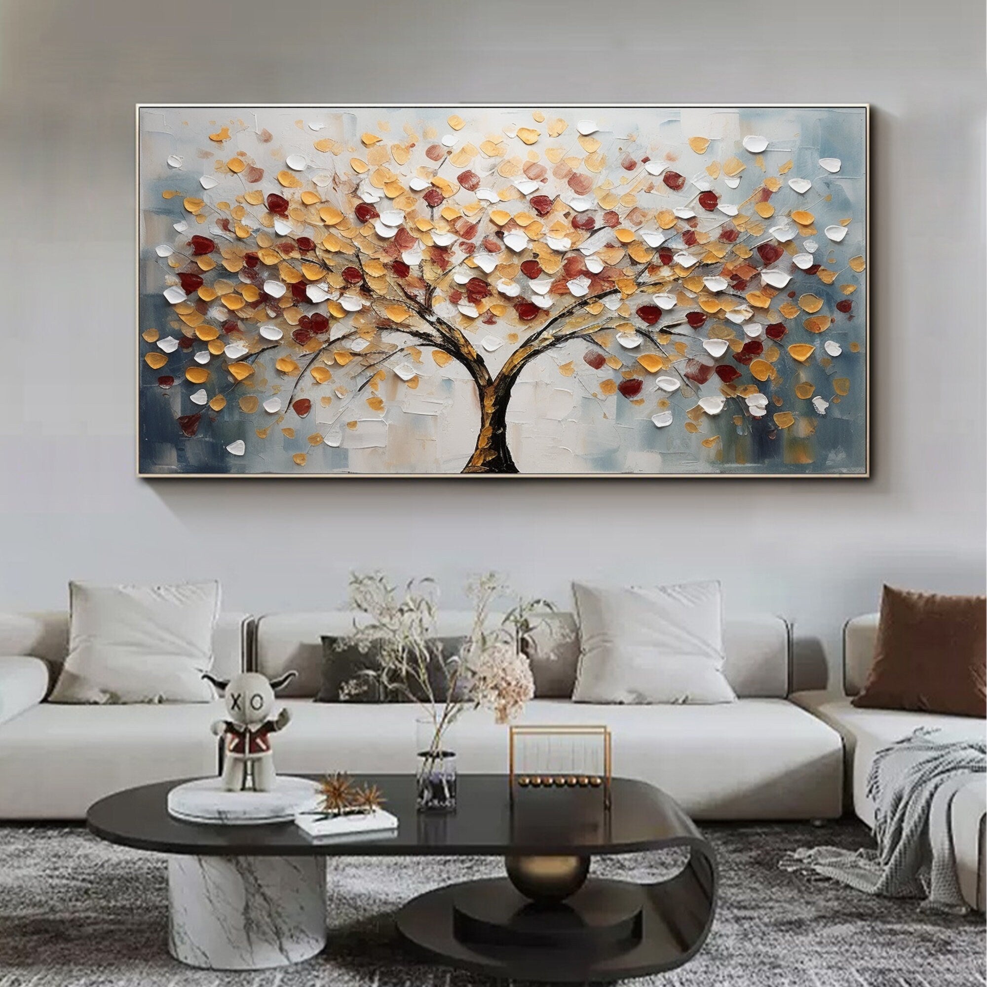Tree of Life Wall Art | Large Textured Landscape Painting Canvas #ZZ 179