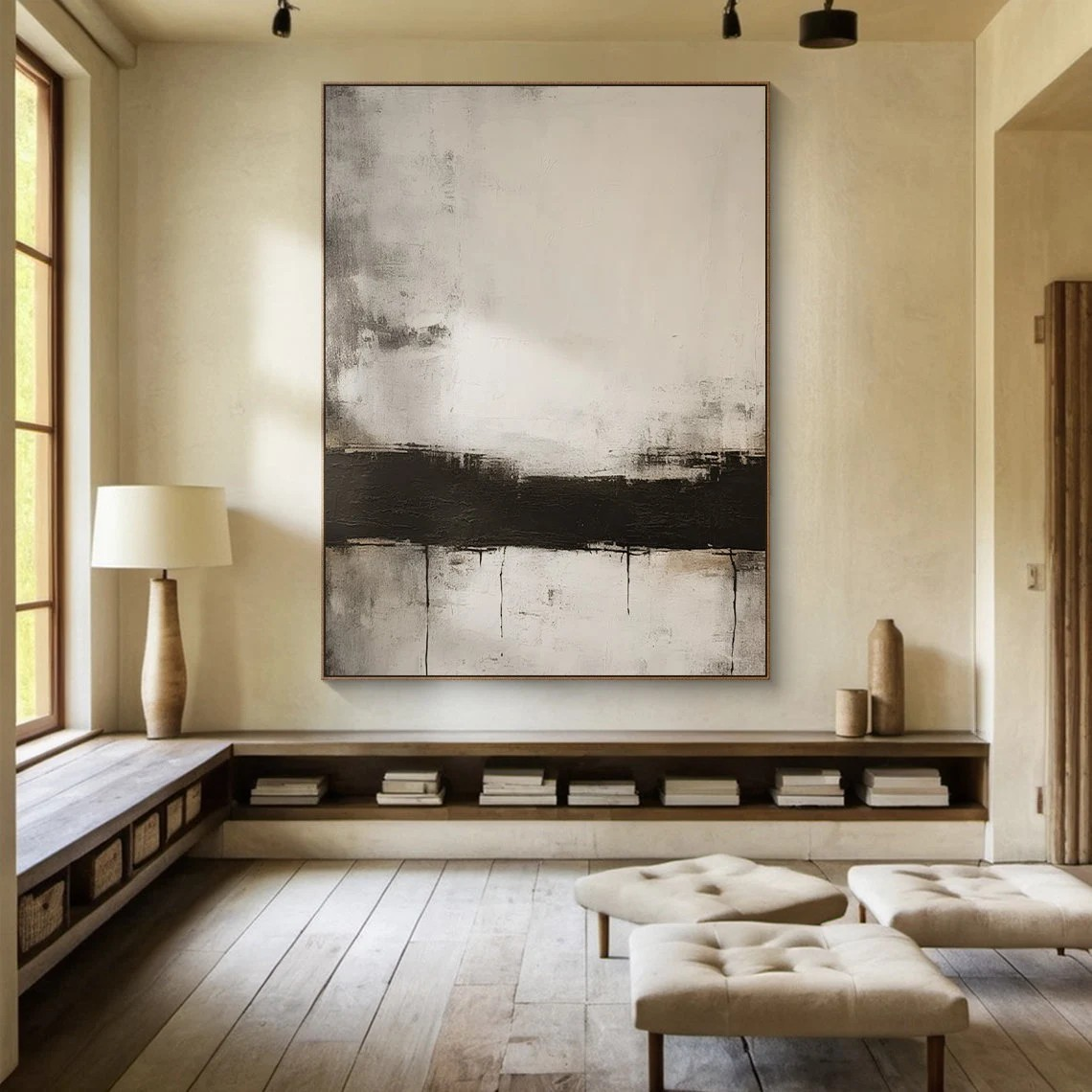 Modern Canvas Wall Art | Original Textured Abstract Landscape Painting #TC 060