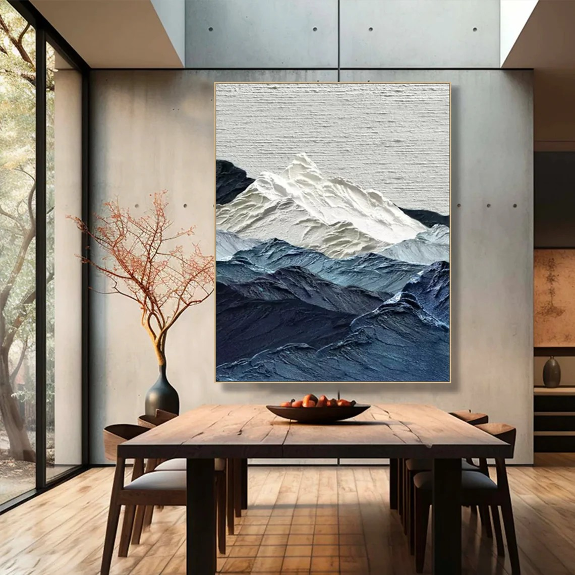 Abstract Mountain Range Canvas Painting – Set of 2 | #TC 080