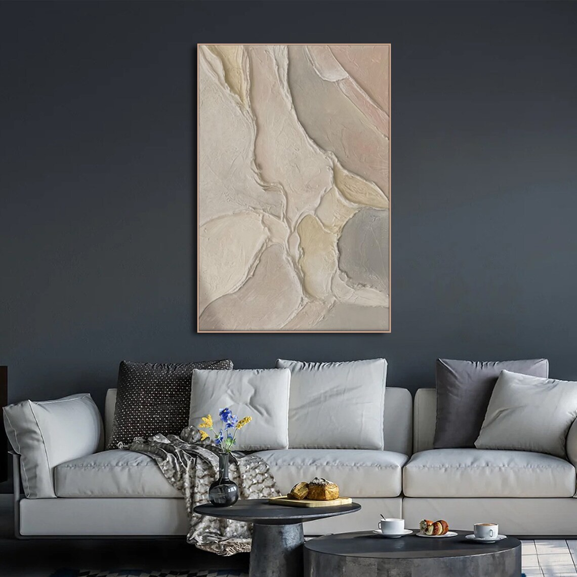 Modern Abstract Textured Wall Art - Neutral Tones