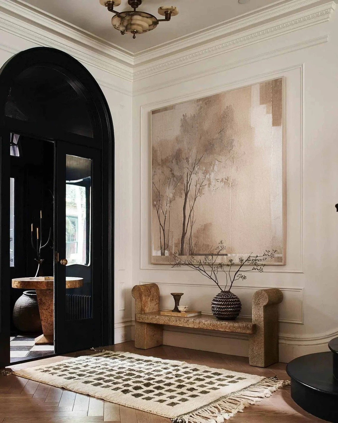 Neutral Tone Landscape Oil Painting - Minimalist Earthy Art #JJ 008