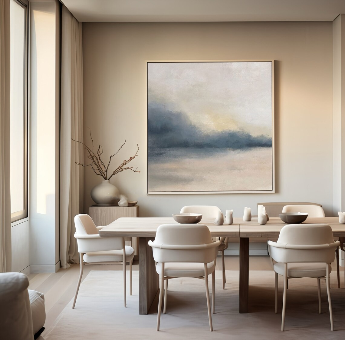 Large Abstract Landscape Oil Painting for Living Room #TC 075