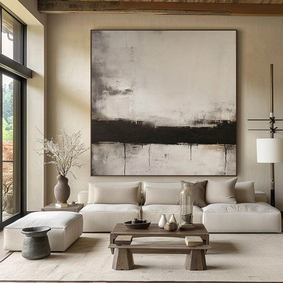 Modern Canvas Wall Art | Original Textured Abstract Landscape Painting #TC 060