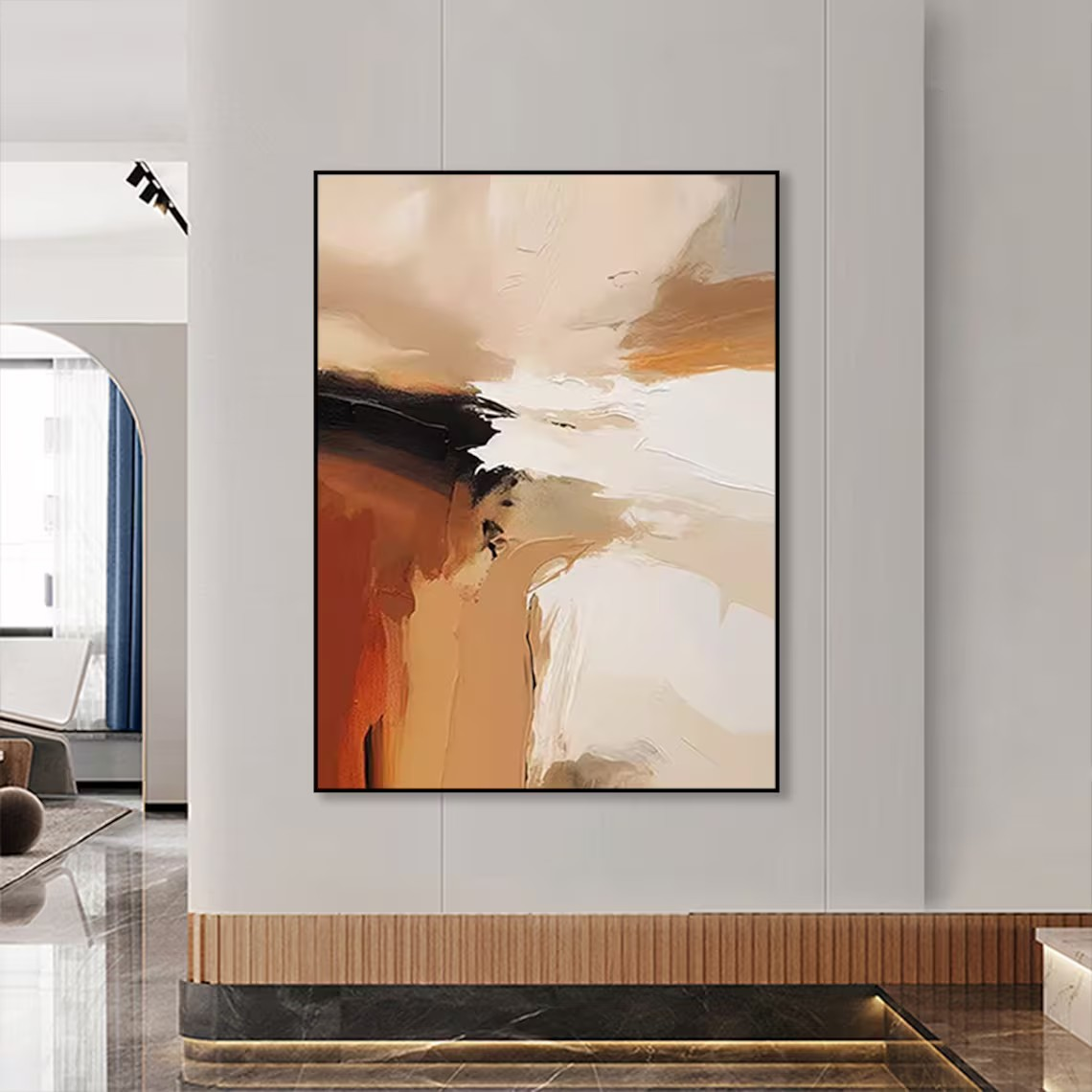 Warm Palette Abstract Paintings | Contemporary Art Set of 2 | #TC 077