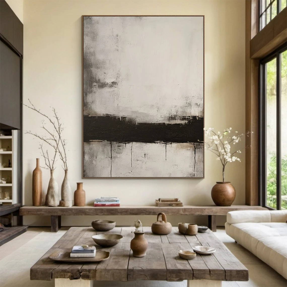 Modern Canvas Wall Art | Original Textured Abstract Landscape Painting #TC 060