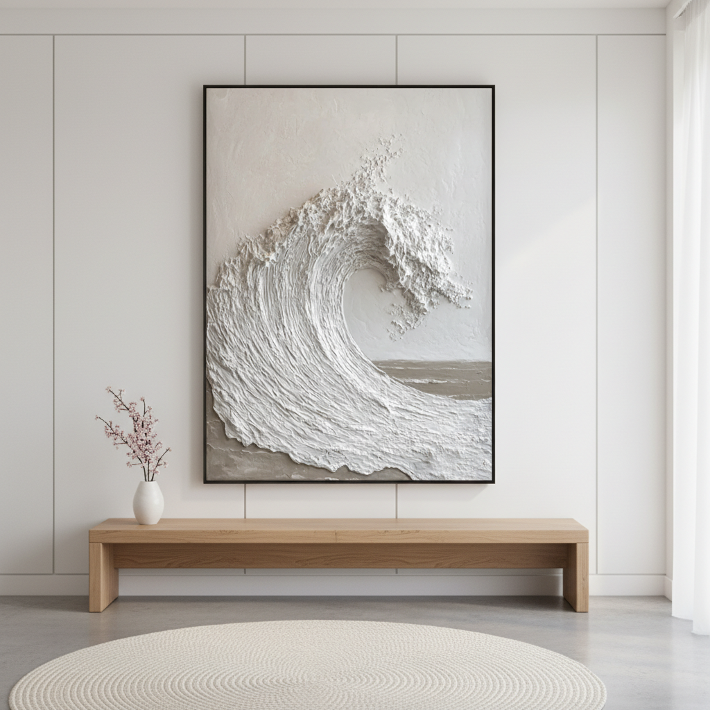 Textured Ocean Wall Art for Home Decor #ZZ 276