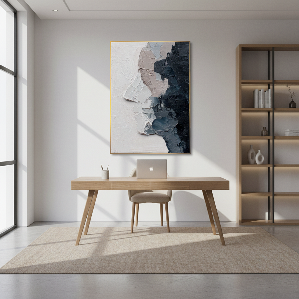 Heavy Impasto Face Profile Art - 3D Textured Abstract Wall Decor #CC 008