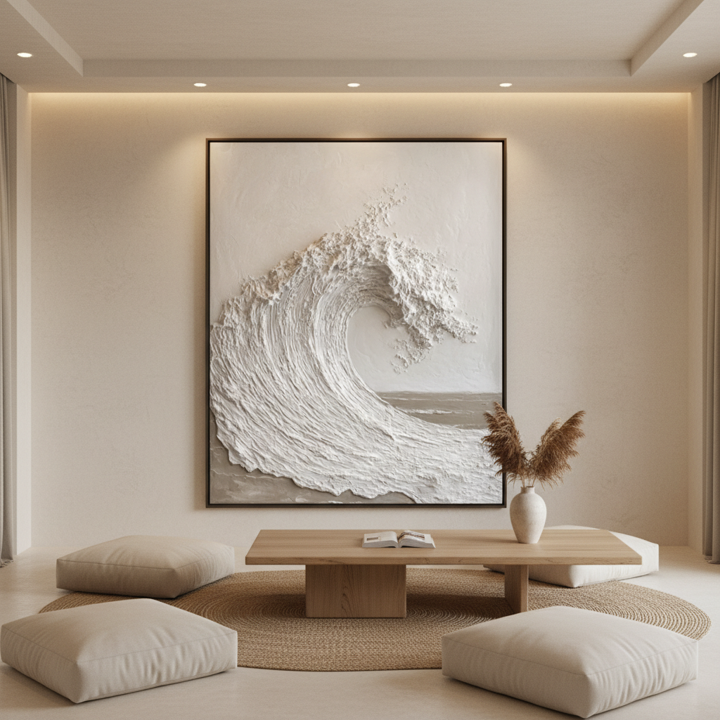 Textured Ocean Wall Art for Home Decor #ZZ 276