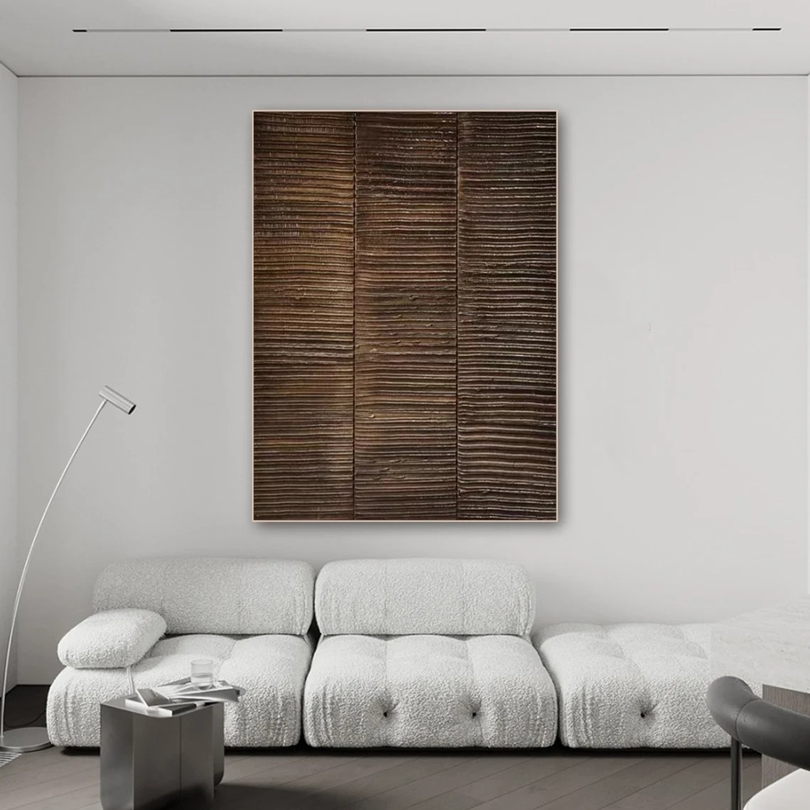 Handmade Abstract Brown Textured Canvas Wall Art #TC 085