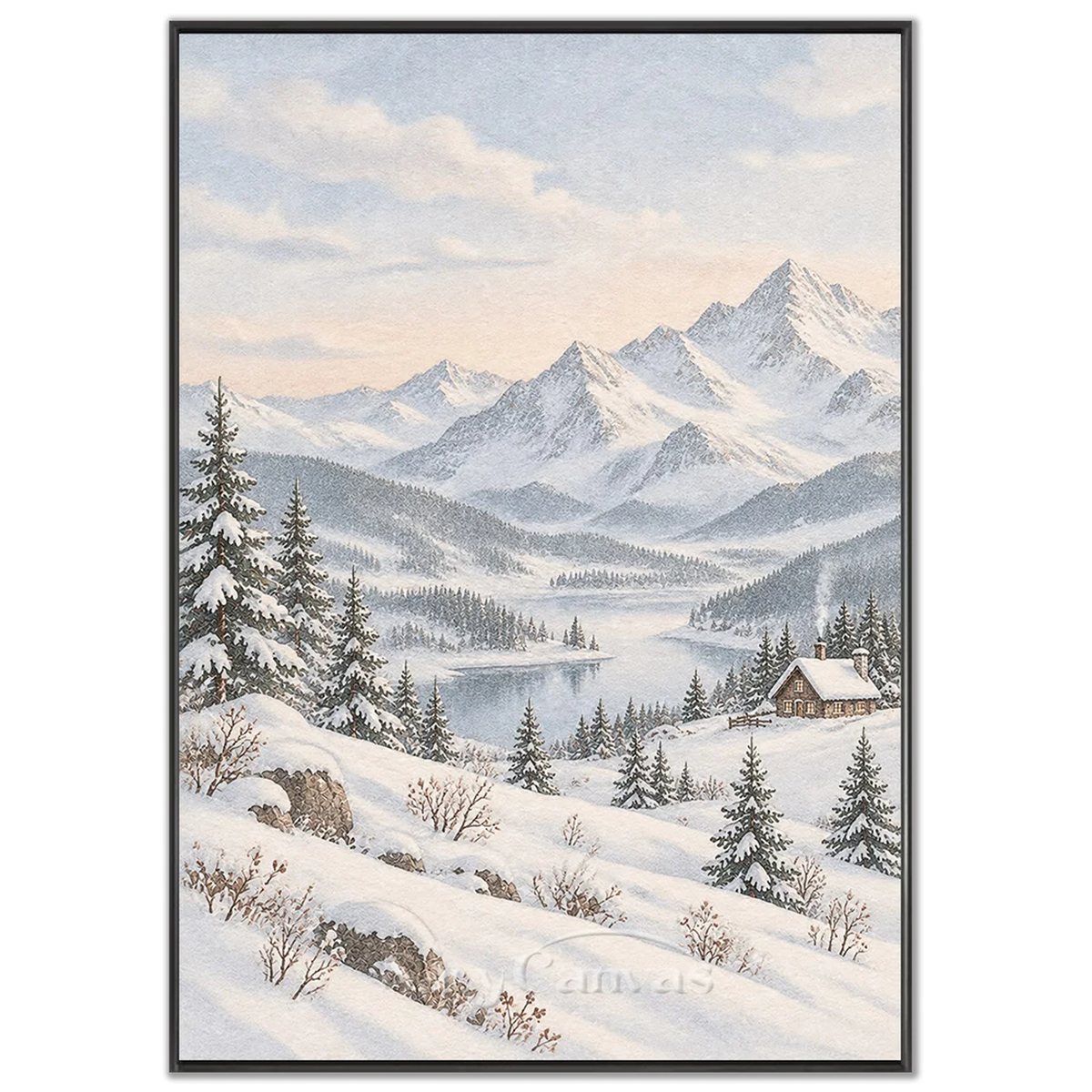 snowy-mountain-forest-art-black-frame-02.webp