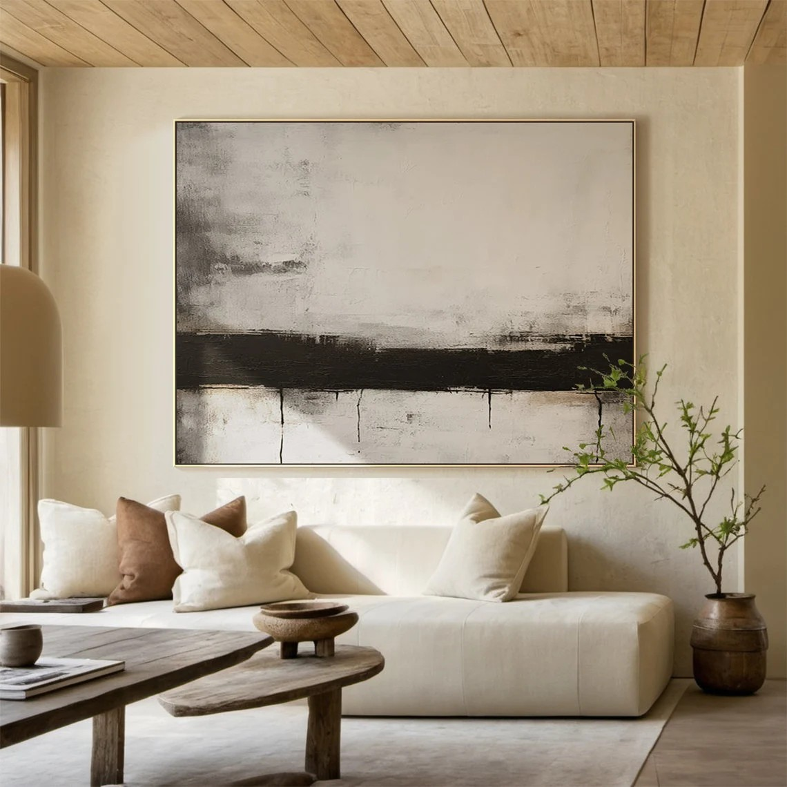 Modern Canvas Wall Art | Original Textured Abstract Landscape Painting #TC 060