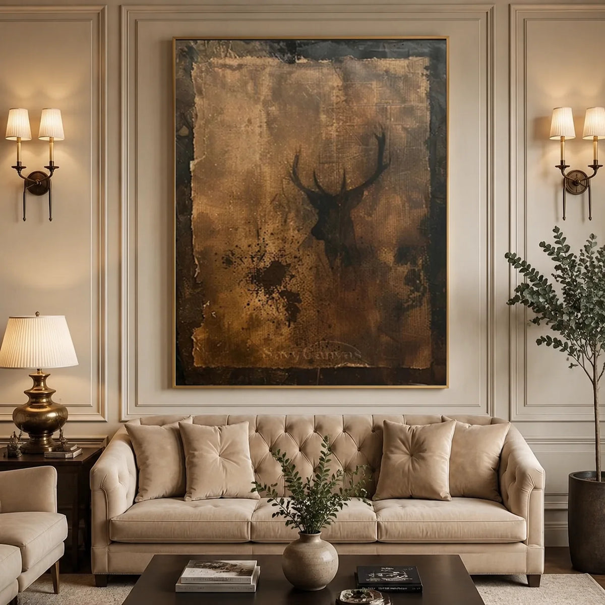 Wabi Sabi Wall Art - Handmade Textured Painting with Earthy Hues #TC 014