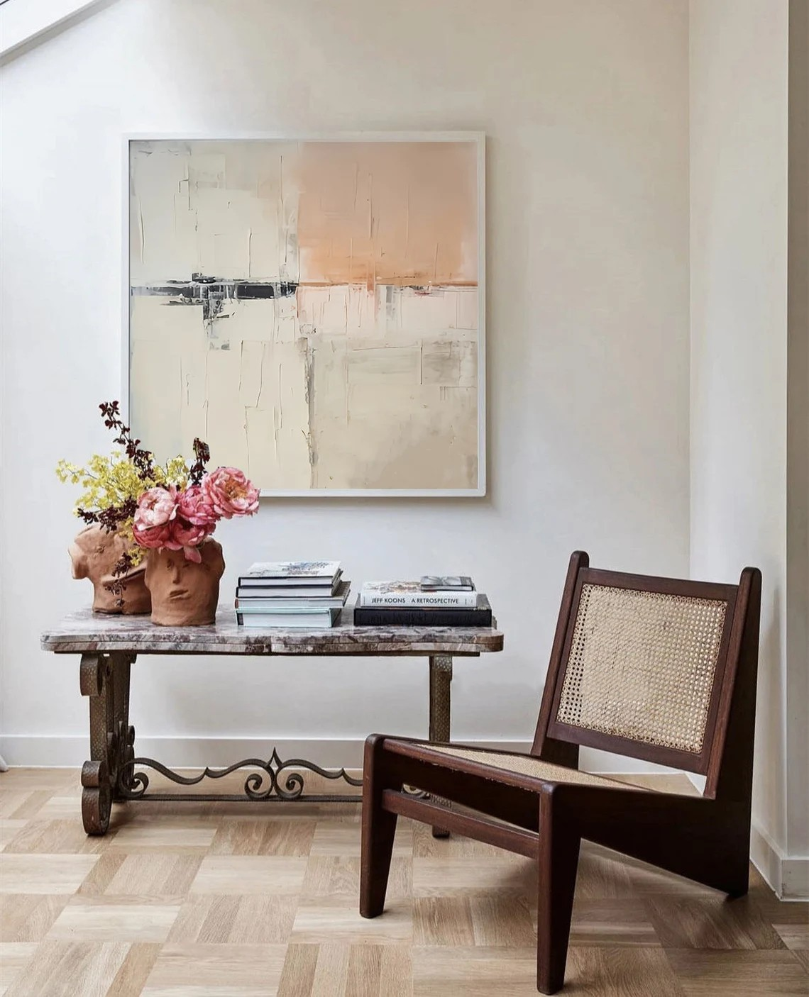 Minimalist Abstract Neutral Tones Canvas Art | Textured #TC 106