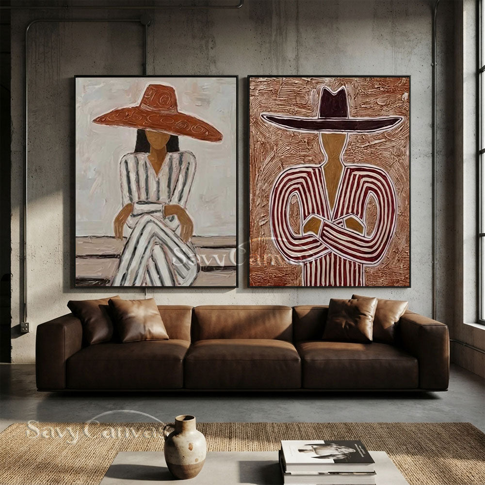 Textured Retro Fashion Canvas Art #SS 279