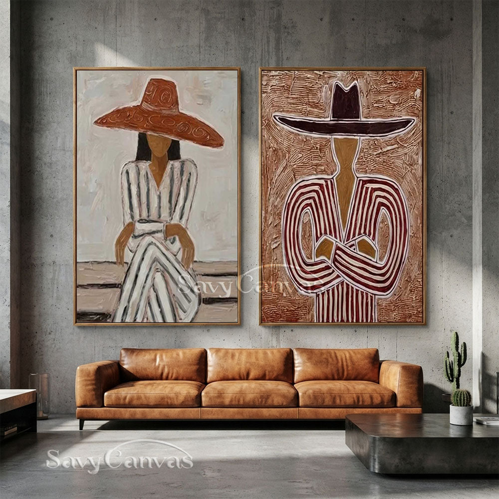 Textured Retro Fashion Canvas Art #SS 279