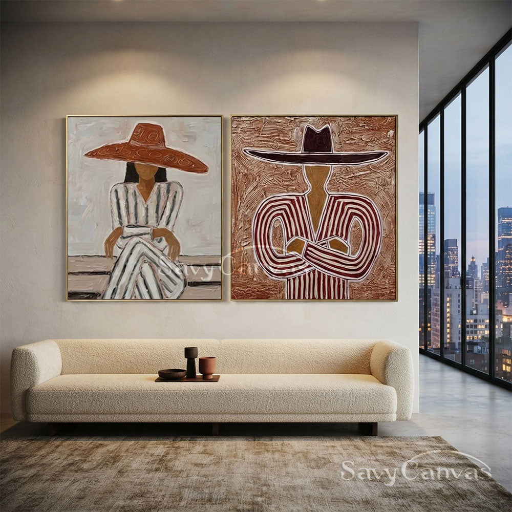 Textured Retro Fashion Canvas Art #SS 279