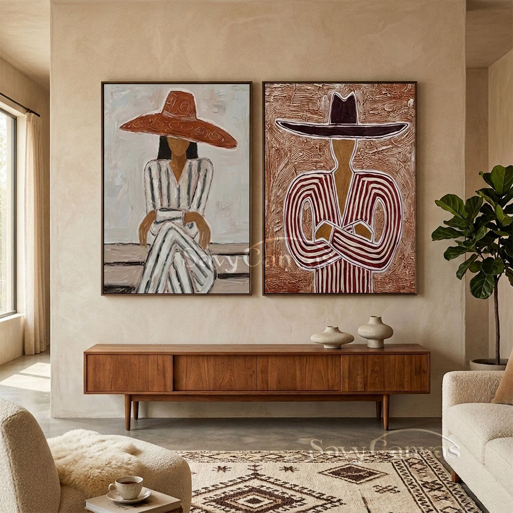 Textured Retro Fashion Canvas Art #SS 279