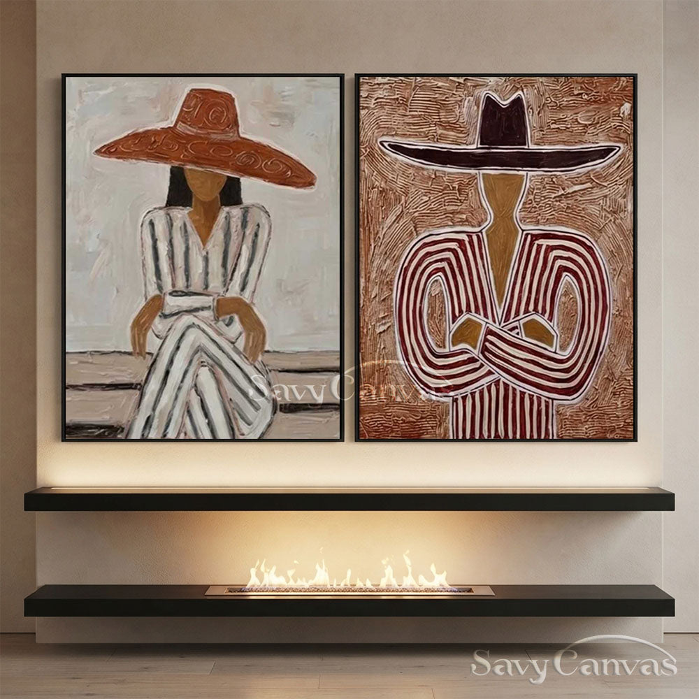 Textured Retro Fashion Canvas Art #SS 279