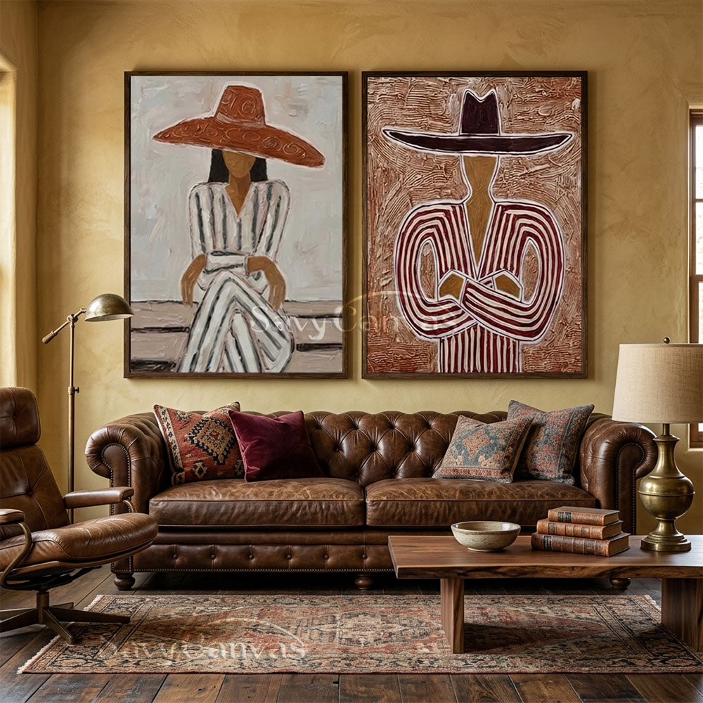 Textured Retro Fashion Canvas Art #SS 279