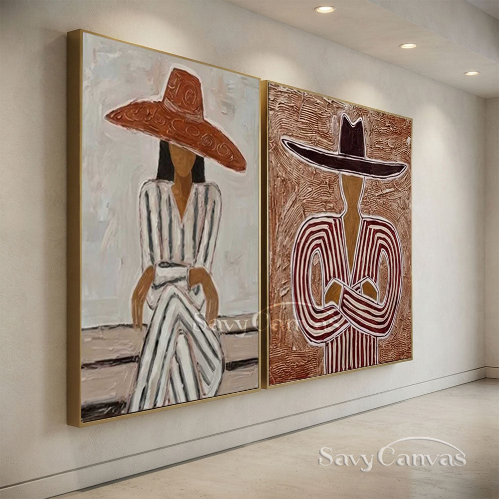 Textured Retro Fashion Canvas Art #SS 279