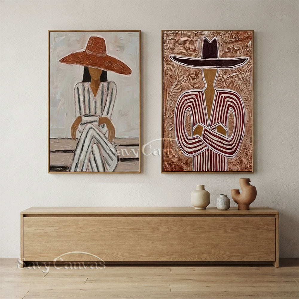 Textured Retro Fashion Canvas Art #SS 279