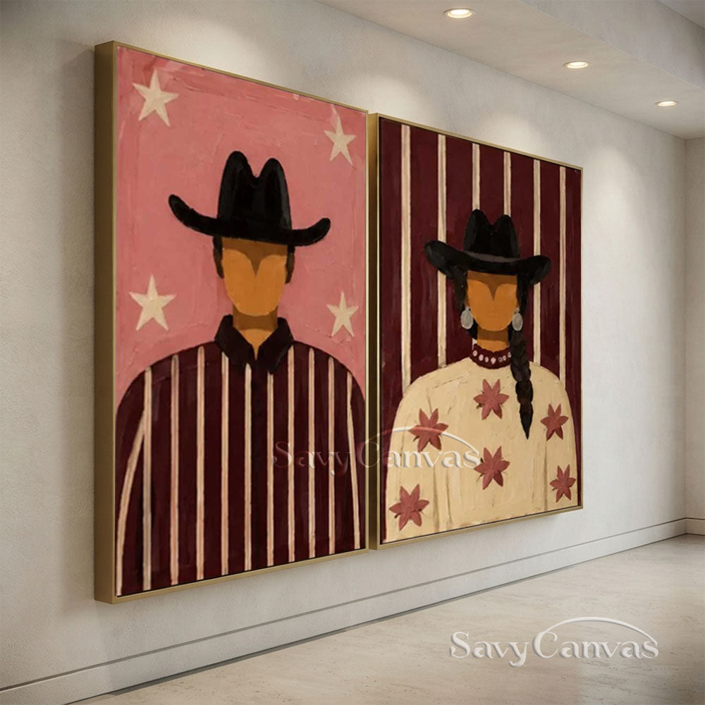 Textured Retro Western Canvas Art #SS 280