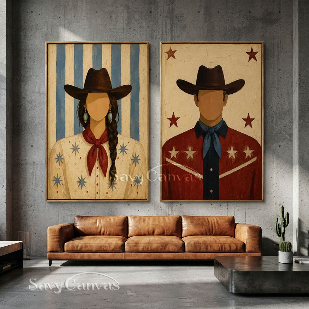 Handmade Modernism Couple Abstract Oil Painting #SS 281
